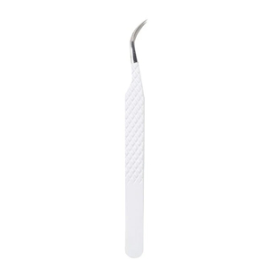 Pince à cils professionnelle en acier inoxydable de haute qualité, antistatique, design durable pour extensions de cils, logo personnalisé, marque privée - Product Image 2