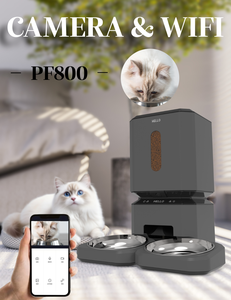 Nhà Máy Giá Đôi Bin Thức Ăn Vật Nuôi Dispenser Tự Động Với Video Bằng Giọng Nói Cho Ăn Và Theo Lịch Trình Hẹn Giờ Cho Mèo Và Chó - Product Image 5