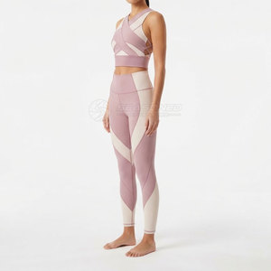Conjunto Deportivo de Yoga para Mujer al por Mayor, Material Suave y Elástico, Personalizado, Camiseta Corta y Leggings a Juego, Ecológico y Transpirable - Product Image 3