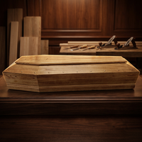 Ataúd de Madera de Paulownia Carbonizada de Primera Calidad, Ataúd Funerario Europeo, Caja de Entierro Ecológica, Fabricante Mayorista Personalizado