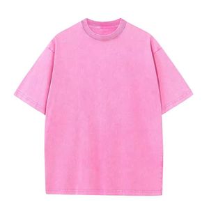 Camiseta Oversize Vintage para Hombre, Lavada al Ácido, 100% Algodón Pesado, Tallas Grandes, Estilo Urbano, Hombros Caídos - Product Image 5