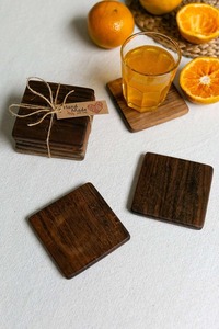 Best Quality Handmade Reusable Modern Wooden <b>Drink</b> <b>Coaster</b> Custom Size Mat for Home Office Gift Use Best Market Price - Product Image 5