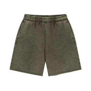 Ensemble 2 pièces homme OEM Premium : T-shirt oversize coupe ample à ourlet brut et short vintage délavé, personnalisable avec logo - Product Image 1