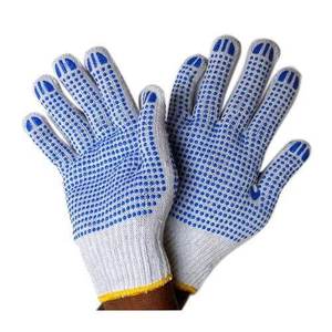 PVC Dotted <b>Gloves</b> High Grip Safety <b>Gloves</b> for Industrial Work Cheap PVC Dotted Work <b>Gloves</b> - Product Image 4