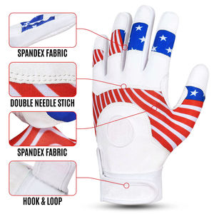 Gants de frappe de baseball respirants personnalisés de haute qualité en cuir, couleurs et logo personnalisés, service OEM, vente directe en extérieur - Product Image 5