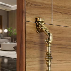 Decorative Metal <b>Door</b> Pull <b>Handle</b> Ornate Scroll Design Long Metal <b>Door</b> <b>Handle</b> <b>Vintage</b> Style Hardware for Wooden Entry <b>Doors</b> Home - Product Image 4