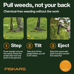 Diserbatore Manuale Ergonomico da 39 Pollici con Manico, Design a 3 Artigli per Uso in Piedi e Meccanismo di Espulsione Facilitata - Product Image 4