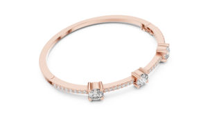 Bracelet pour femme en or blanc 14 carats avec diamant rond cultivé en laboratoire, idéal pour le bureau |   Diamant pur cultivé en laboratoire - Product Image 4