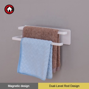 Porte-serviettes magnétique adhésif sans perçage <span class=keywords><strong>Barre</strong></span> de suspension murale pour la <span class=keywords><strong>cuisine</strong></span> et la salle de bain pour la machine à laver Réfrigérateur Rangement latéral - Product Image 2