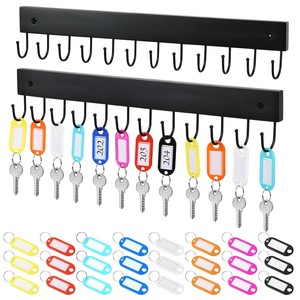 Metal Key Organizer Holder with 24 Color Tags - Wholesale Key <b>Storage</b> <b>Rack</b> - Product Image 1