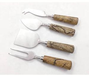 Juego de Cubiertos de acero inoxidable de alta calidad con mango de madera Exquisitos cubiertos de cocina para uso en Mesa - Product Image 2