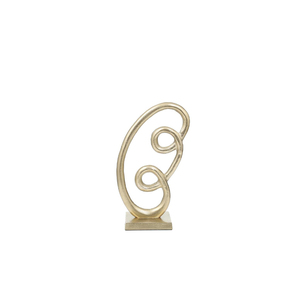 Escultura Moderna de Aluminio Dorado, Hecha a Mano, Geométrica, Espiral, Estatua de Metal para Decoración de Mesa de Oficina u Hogar, Precio Económico - Product Image 1