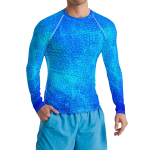 Prix raisonnable, haute qualité, couleur unie, rashguards pour hommes, nouvelle arrivée 2024, design personnalisé, respirant, séchage rapide, manches longues - Product Image 2