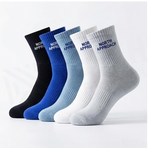 Chaussettes North Approach 100% Coton Respirantes Style Classique pour Adulte – Chaussettes Décontractées d'Été en Noir, Bleu, Bleu Clair, Blanc, Gris - Product Image 3