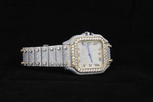 Relojes Mecánicos de Lujo con Diamantes VVS y Moissanita, Cadena con Incrustaciones de Diamantes, 100% Aprobados por el Probador de Diamantes, Estilo Hip Hop, Relojes con Incrustaciones de Moissanita - Product Image 3