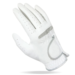 Gant de golf en cuir blanc respirant avec sangle de poignet, style sportif, pour le printemps et l'été - Product Image 3
