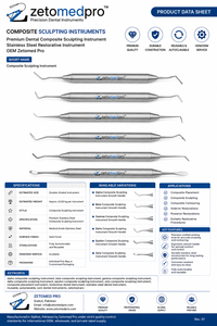 Instrumento de Escultura Dental de Composite Premium, Instrumento Restaurador de Acero Inoxidable OEM Zetomed Pro - Product Image 3