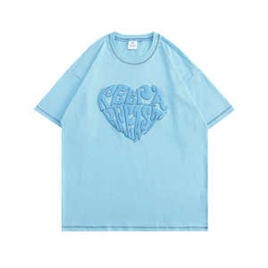 T-shirts pour hommes de haute qualité, doux et confortables, unis, à col haut, avec logo personnalisé imprimé en gros - Product Image 5