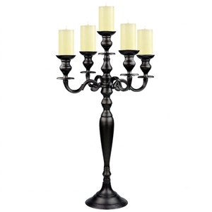 Luxurious 5 Arm Antique Aluminium <b>Tall</b> Floor Metal Candelabra Candle Holder for Wedding Event <b>Table</b> Centerpiece & Home Decor - Product Image 2