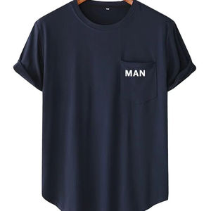 T-shirt homme 100% coton, pas cher, avec poche avant, personnalisé, basique, uni, col rond - Product Image 1