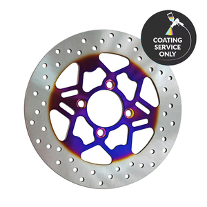 Premium Motorcycle Brake Disc Coated with PVD <b>Titanium</b> Blue Coating for Superior Surface Protection Long Lasting Durability - Product Image 1