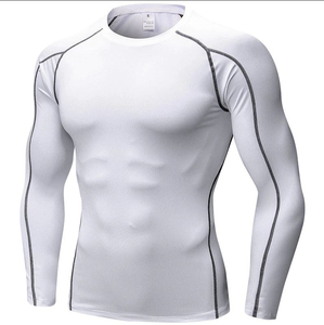 OEM men rash guard custom compression fit polyester quick dry breathable fabric for professional water sports training - Product Image 2