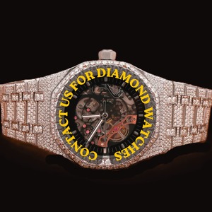 Reloj de diamantes de moda hip hop fabricado en India para hombre con brazalete de acero inoxidable disponible a precio de exportación. - Product Image 3