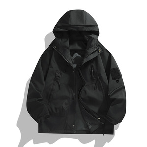 LAYENNE Fashion Wholesale Water Repellent <strong>Cargo</strong> Outerwear Hooded Windbreaker <strong>Jacket</strong> for <strong>Men</strong> and Women Outdoor <strong>Jacket</strong> - Product Image 2