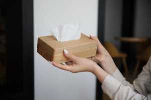 Caja de pañuelos hecha a mano de madera de mango, soporte de pañuelos de madera, tapa magnética, regalo personalizado grabado |   regalo para el hogar |   Por NS Overseas - Product Image 5