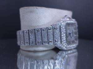 นาฬิกาควอตซ์อนาล็อกอัตโนมัติ ETA สำหรับผู้ชาย ประดับเพชร VVS ระดับพรีเมียม ดีไซน์หรูหรา หนา 7 มม. จากโรงงาน - Product Image 2