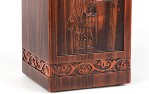 Urnes funéraires en bois pour cendres humaines adultes, personnalisables - Product Image 6