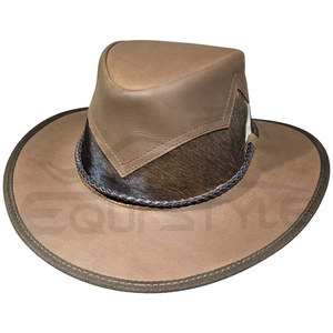 Sombrero Vaquero de Cuero Vacuno Estilo Occidental, Moda Americana, Casual, para Viajes y Actividades al Aire Libre, con Logotipo Personalizado - Product Image 4