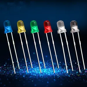 Bolsa de diodos led, diodo blanco, rojo, verde, amarillo, azul, rosa, púrpura, 3MM, 5mm, 1K