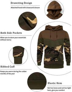 Servicio OEM, Sudaderas Extra Grandes 100% Algodón para Hombre, Sudaderas con Hombros Caídos, Tejido Grueso, Lisas o con Estampado de Camuflaje - Product Image 6