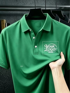 Men's Black for Shirt Short Sleeve Digital Printed Logo Casual Jersey Knitted Polyester/Cotton Breathable Front Design Regular - Product Image 3