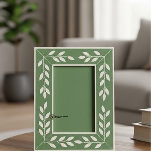 Cadre photo en os vert incrusté, décoration d'intérieur de luxe faite à la main - Product Image 5