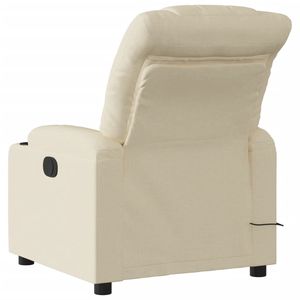 Fauteuil de massage inclinable en tissu crème - Product Image 4