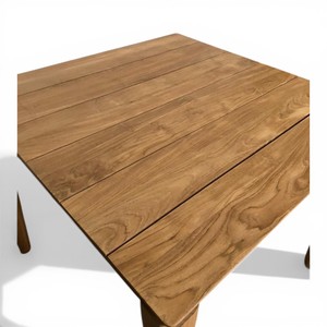 Modern Minimalist Solid Teak Wood <b>Square</b> Dining <b>Table</b> Luxury Natural Finish <b>Kitchen</b> Dinner <b>Table</b> for Home Restaurant Furniture - Product Image 5