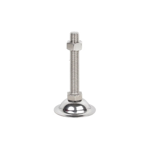 Adjustable <b>Industrial</b> Steel Threaded <b>Table</b> <b>Leg</b> with Rubber Insert Chrome Finish for Hospital Kitchen Cabinet Use - Product Image 3