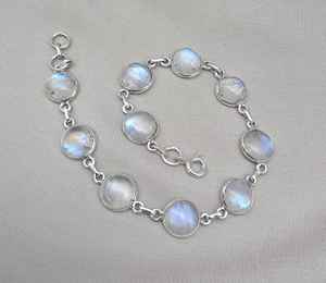 Colgante Clásico de Plata de Ley 925 con Piedra Lunar Arcoíris Azul Flash, Certificado IGI, para Mujer, Venta al por Mayor OEM - Product Image 6