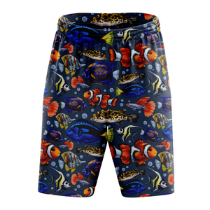 Pantalones Cortos Casuales de Verano para Hombre, Cintura Elástica, Secado Rápido, Anti-UV, Cordón Frontal, Estampado por Sublimación, 100% Poliéster - Product Image 4