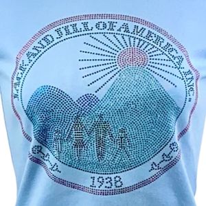 เสื้อยืดคอกลมสีฟ้าอ่อนสำหรับผู้หญิง ลายกราฟิก Family Heritage 1938 แขนสั้น สไตล์ลำลอง ผ้าฝ้าย วินเทจ - Product Image 5