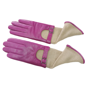 HARAZ INTERNATIONAL Pink Sheepskin Wrist-Length <b>Gloves</b> Unlined Thermal <b>Touchscreen</b> Eco-Friendly Winter Outdoor Use - Product Image 2