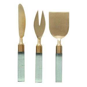 Ensemble de 3 couteaux à fromage en bois d'acacia, lames en acier inoxydable, manche en bois, outils de service pour la cuisine à domicile - Product Image 3