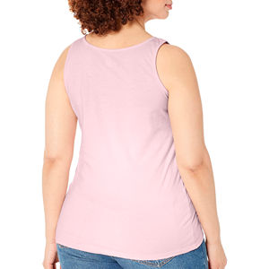 Débardeur grande taille en coton/fibre de bambou, sans manches, léger, extensible, tissu doux, débardeur pour femme de qualité économique - Product Image 2