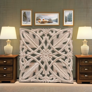 Decoración de Pared de MDF con Diseño Cuadrado Tradicional para Decoración del Hogar, Adorno Colgante para Sala de Estar, Cumpleaños, Diwali - Product Image 6