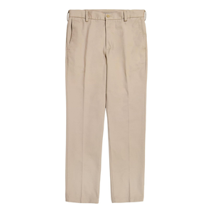 Pantalon chino décontracté pour homme en coton extensible beige texturé, coupe décontractée, toucher doux, essentiel au quotidien - Product Image 4