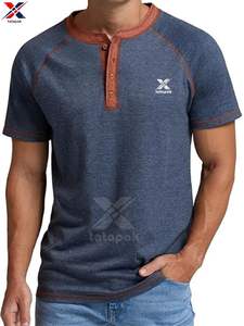 Camiseta de Manga Corta para Hombre, Tejido de Punto de Algodón y Elastano, Secado Rápido, Cuello Redondo, Absorbe la Humedad, para Clubes y Eventos - Product Image 2