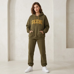Sudadera con Capucha Unisex para Mujer, 500g, Forro Polar Grueso, 100% Algodón, Color Sólido, Talla Grande, Otoño Invierno, con Bordado - Product Image 4