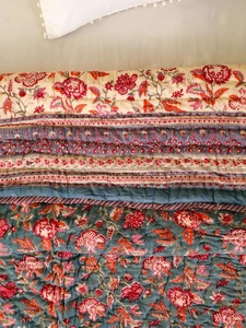Bohemian Printed Cotton <b>Quilt</b> With Floral Pattern Handmade All-Season <b>Bedding</b> Set - Product Image 6